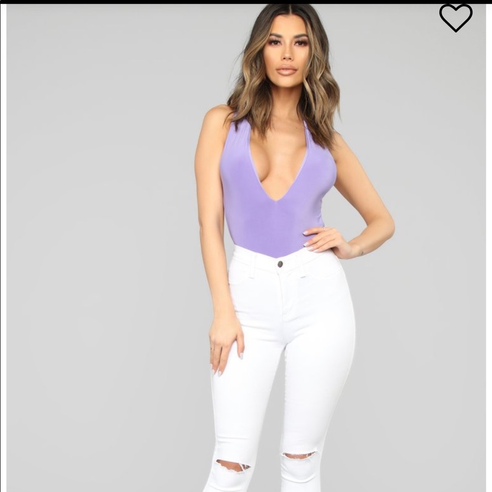 Fashion Nova lavender bodysuit